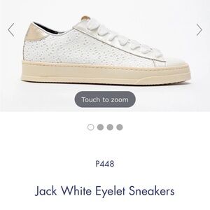 P448 Jack White Eyelet Sneakers size 38